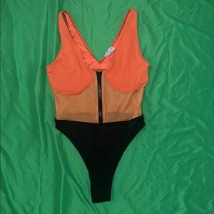 Icon Swim Orange and Black Women's Swimsuit size Medium